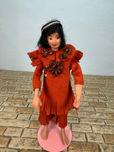 Load image into Gallery viewer, Artisan Handmade Porcelain Native American Girl Doll