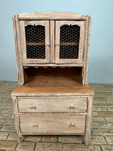 Load image into Gallery viewer, Artisan Fred Cobbs Signed Kitchen Hutch Wire Doors