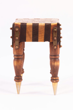 Load image into Gallery viewer, Artisan Made Inlay Butchers Block with Beautiful Brass Details