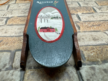 Load image into Gallery viewer, Artisan Janet Bailey Signed OOAK Handpainted Wooden Sled