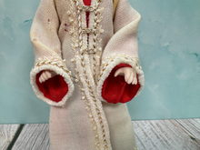 Load image into Gallery viewer, Artisan Handmade Hand Painted Porcelain Santa Doll With Toy Backpack