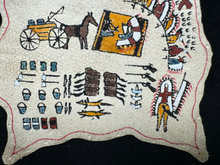 Load image into Gallery viewer, Artisan Rainbow Hand Sioux Trading Native American Line Drawing On Leather Hide