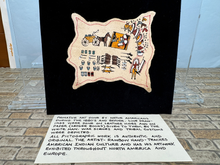 Load image into Gallery viewer, Artisan Rainbow Hand Sioux Trading Native American Line Drawing On Leather Hide