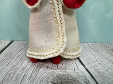 Load image into Gallery viewer, Artisan Handmade Hand Painted Porcelain Santa Doll With Toy Backpack