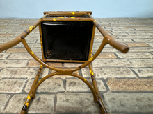 Load image into Gallery viewer, Vintage Artisan CYR Handmade Hand Painted Metal Opening Storage Table Made In England