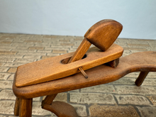Load image into Gallery viewer, Artisan Handmade Sir Thomas Thumb Vintage Shaving Horse Woodworking Tool
