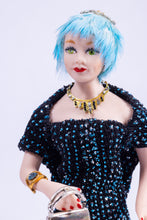 Load image into Gallery viewer, 1920's - 30's Wonderful Blue Hair Porcelain Doll