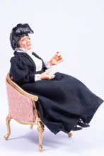 Load image into Gallery viewer, Hand Sculpted Lady Doll Having A Cup of Tea