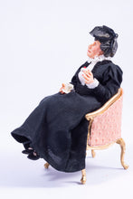 Load image into Gallery viewer, Hand Sculpted Lady Doll Having A Cup of Tea
