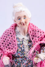 Load image into Gallery viewer, Hand Sculpted Older Woman Doll with Bird