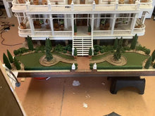 Load image into Gallery viewer, Large White Dollhouse By Jimmy Landers With Furniture And Landscaping