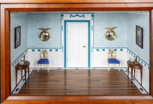 Load image into Gallery viewer, Peter Kendall - Samuel McIntire House Entrance Hall Roombox with Roger Gutheil Roombox