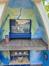 Load image into Gallery viewer, Dollhouse Miniature ~ 1:24 Scale, Decorated Boat Nautical Roombox Display