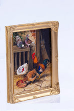 Load image into Gallery viewer, Chris Sparrow Rooster & Chickens with Pigeons Painting