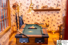 Load image into Gallery viewer, Dollhouse Miniatures ~ Billiards & Poker Decorated Roombox