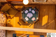 Load image into Gallery viewer, Dollhouse Miniatures ~ Billiards & Poker Decorated Roombox