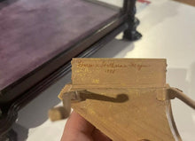 Load image into Gallery viewer, Dollhouse Miniatures ~ Florence Magee 1998 Painted Grand Piano & Bench with Cherubs