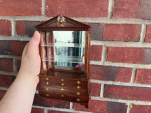 Load image into Gallery viewer, Dollhouse Miniatures ~ Roger Gutheil 2003 Wooden Mirrored Open Shelf with Drawers