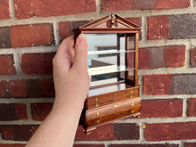 Load image into Gallery viewer, Dollhouse Miniatures ~ Roger Gutheil 2003 Wooden Mirrored Open Shelf with Drawers