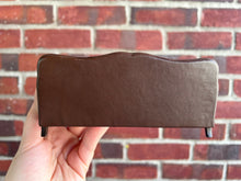 Load image into Gallery viewer, Dollhouse Miniature ~ Desirée Lafuente 2010 Artisan Made Leather & Brown Velvet Sofa Couch with Pillows Living Room
