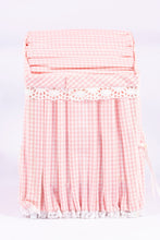 Load image into Gallery viewer, Dollhouse Miniature  ~ Decorated Canopy Bed with Pink & White Gingham Bedding