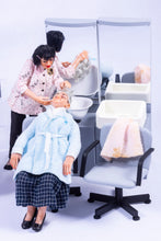 Load image into Gallery viewer, Dollhouse Miniature  ~ Terrific Hair Salon with Hand Sculpted Dolls & Accessories - From Ursula Sauerberg Estate