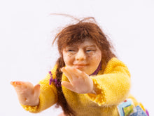 Load image into Gallery viewer, Dollhouse Miniature ~ TWO! Hand Sculpted Young Girls Playing Twister