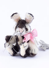 Load image into Gallery viewer, Dollhouse Miniature ~ Mary Bures Fluffy Bunny Rabbit, Adorable Handmade Toy