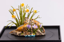 Load image into Gallery viewer, Dollhouse Miniature ~ Mary McGrath Chipmunks with Daffodils