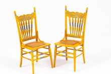 Load image into Gallery viewer, Dollhouse Miniature ~ Hand Painted Kitchen Hutch with Table & Chairs by Linda Sue