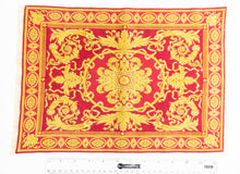 Load image into Gallery viewer, Dollhouse Miniature ~ Extra Large Burgundy & Gold Petit Point Rug by Ursula Sauerberg Needlepoint Handmade