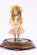Load image into Gallery viewer, Dollhouse Miniature ~ Tiny Doll in Glass Dome,  From Lee Lefkowitz Collection