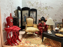 Load image into Gallery viewer, Dollhouse Miniature ~ East Meets West Handmade Decorated Asian Style Roombox With Plexiglass Front