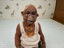 Load image into Gallery viewer, Dollhouse Miniature ~ Artisan Todd Krueger Construction Worker Oragutan Dressed Primate