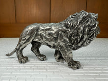 Load image into Gallery viewer, Dollhouse Miniatures ~ Vintage Artisan Pewter Lion Statue