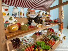 Load image into Gallery viewer, Dollhouse Miniature ~ Decorated Farmers Market Display Reutter Porcelain Germany