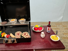 Load image into Gallery viewer, Dollhouse Miniature ~ Decorated Outdoor BBQ Grill Reutter Porcelain Germany