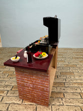 Load image into Gallery viewer, Dollhouse Miniature ~ Decorated Outdoor BBQ Grill Reutter Porcelain Germany