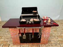 Load image into Gallery viewer, Dollhouse Miniature ~ Decorated Outdoor BBQ Grill Reutter Porcelain Germany
