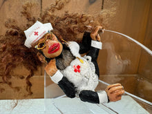 Load image into Gallery viewer, Dollhouse Miniature ~ Todd Krueger Monkey Nurse Dressed Primate