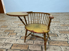 Load image into Gallery viewer, Dollhouse Miniature ~ Artisan Signed Vintage Handmade Windsor Desk Chair Handpainted Aged