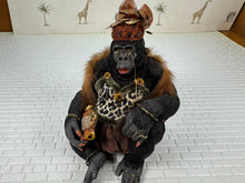 Load image into Gallery viewer, Dollhouse Miniature ~ Artisan Todd Krueger Leopard Print Gorilla Dressed Primate