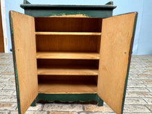 Load image into Gallery viewer, Dollhouse Miniature ~ Artisan Barbara Vajnar - Bubba's Handmade Distressed Dark Green Kitchen Pantry