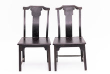 Load image into Gallery viewer, Dollhouse Miniature ~ Art Russel Set of 4 Black Asian Chairs, Handmade IGMA