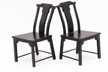Load image into Gallery viewer, Dollhouse Miniature ~ Art Russel Set of 4 Black Asian Chairs, Handmade IGMA