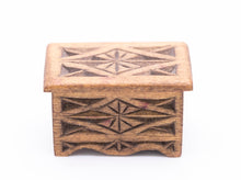 Load image into Gallery viewer, Dollhouse Miniature ~ Hand Made Carved Wooden Box