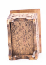 Load image into Gallery viewer, Dollhouse Miniature ~ Hand Made Carved Wooden Box
