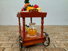 Load image into Gallery viewer, Dollhouse Miniature ~ Tropical Drink & Fruit Cart Reutter Porcelain Germany