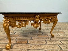 Load image into Gallery viewer, Dollhouse Miniature ~ John Hodgson Handmade Green Marble Gold Claw Foot Table