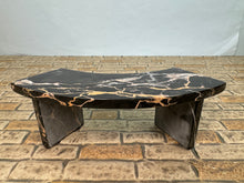 Load image into Gallery viewer, Dollhouse Miniature ~ Vintage Artisan 1979 Handmade Signed Marble Outdoor Bench